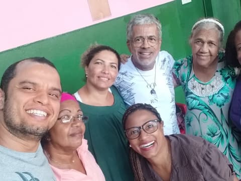 Encontro de grupo em uma unidade de saúde da família
